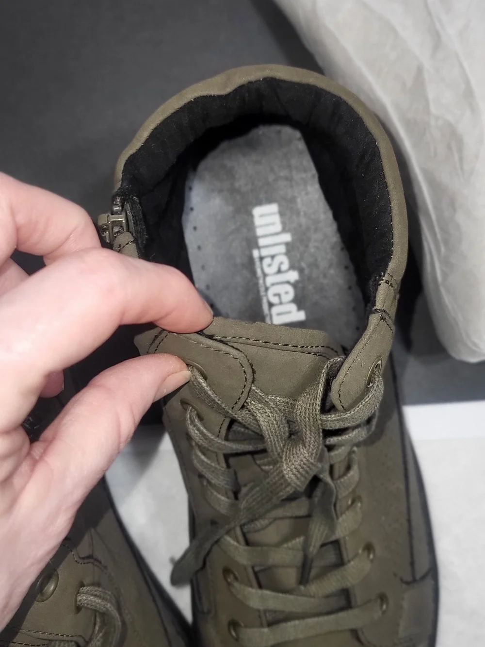 Unlisted Olive Green and Black High-Top Casual Boots